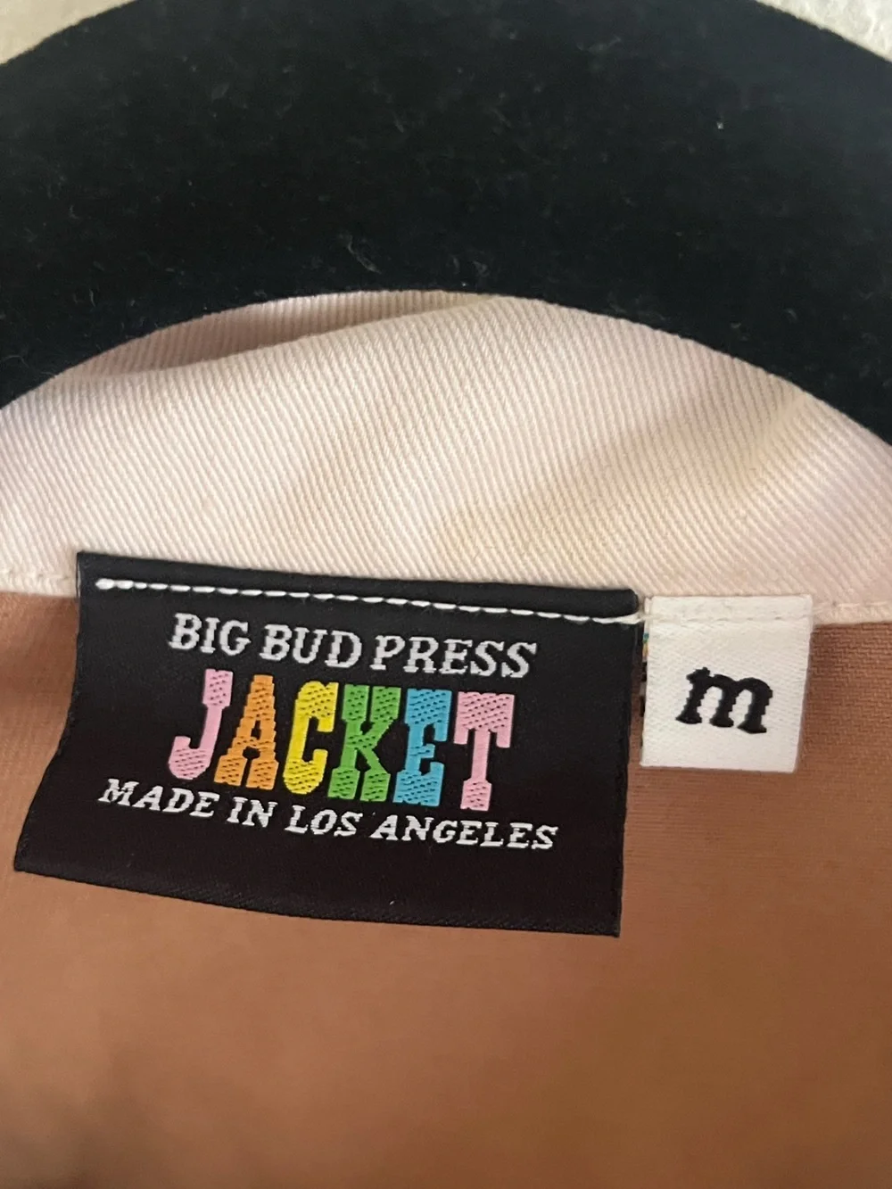 Big Bud Press Colorblock Brown Tan Zip Up Jacket Medium